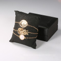 Pulsero de brazalete de temperamento de moda Opal de hoja de aleación de 3 piezas pulseras de piedras preciosas redondas
